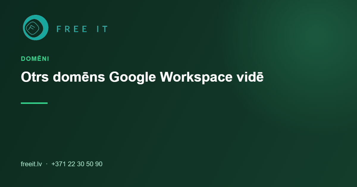 Otrs domens Google Workspace